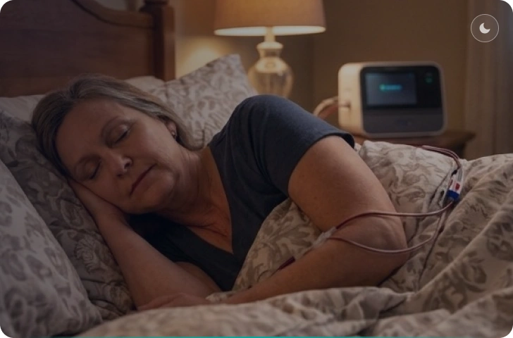 Person sleeping comfortably